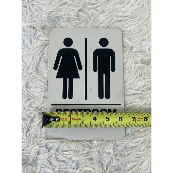 Restroom Sign for Business - ADA Compliant Braille Bathroom Sign with Double - Picture 5 of 5